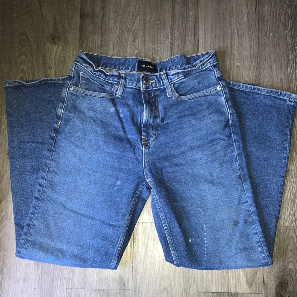Free Assembly 29x30 Men’s Jeans; Easy Beach, Dark Paint Splatter Jeans